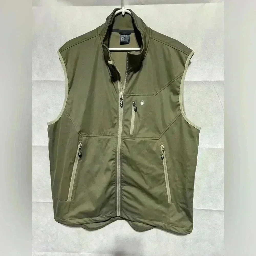 Little Donkey Andy Vest 3XL Green Lightweight Softshell Water Repellent Pockets